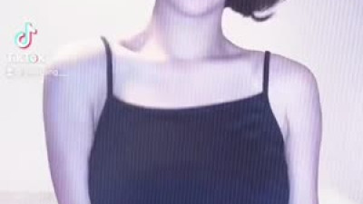 틱톡녀 찌니콩 블랙 끈 슬립