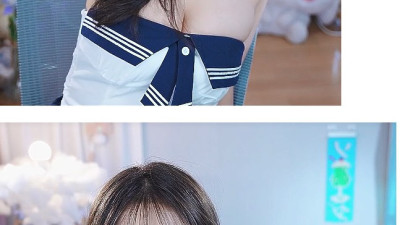 세라복 입은 D컵 여캠 수련수련