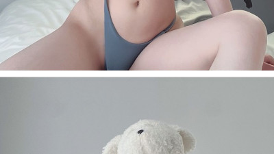속옷만 입은 피부좋은 슬랜더녀
