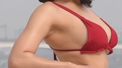 피트니스 모델 박현진 빨간 비키니 몸매