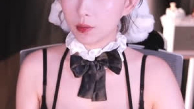 BJ 이지각 메이드 검은 브라 가슴골