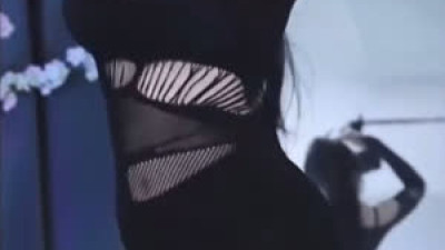 Bj 박틸다 찢어진 블랙 시스루 망사 가슴골