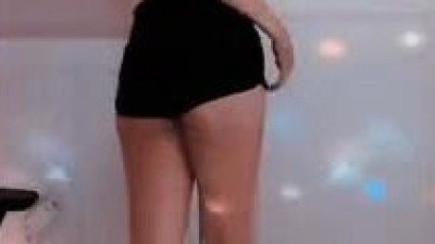 BJ 코코 뒷태 검은핫팬츠 엉밑