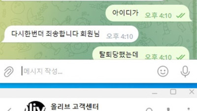 올리브 이용중지