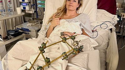 린지 본, 수술 마치고 미국 귀국…일어설 수 없지만 기분 좋아