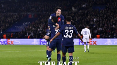 터졌다! 이강인 UCL 2경기 만에 데뷔골!!...PSG, '죽음의 조' 1위