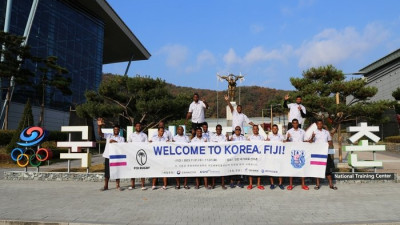 럭비대표팀, ‘최강’ 피지 국가대표 상비군과 합동 훈련 진행