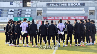 [포토]목동운동장에서 진행되는 축구대표팀 훈련