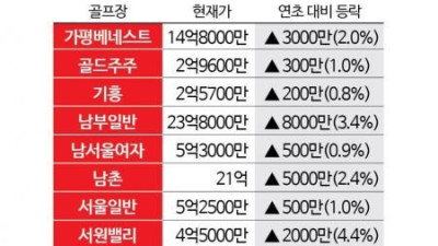 골프회원권 시장 ‘하락폭 둔화’