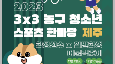 대한민국농구협회, 2023년 청소년스포츠한마당 3x3농구 9~10일 제주 개최