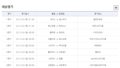 EPL 7경기·EFL 챔피언쉽 7경기 등 총 14경기 대상 축구토토 승무패 75회차 발매 [토토]