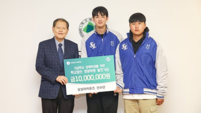 구자욱 원태인 등 대구대·경북대 어린이병원 찾아 6000만원 기부