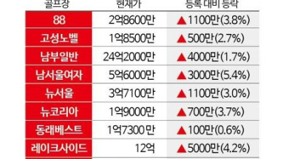 갑진년 새해 회원권 시장 ‘강보합세’