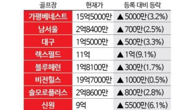 골프회원권 시장 ‘인기 종목 매수세’