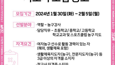 WKBL, 2024년 농구교실 참여 지도자 모집