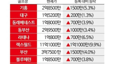 골프회원권 시장, 적극 매수 강보합세