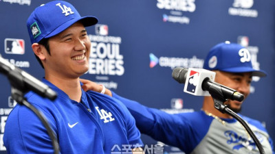 한국 신혼여행 오타니 “함께 해외 온 건 처음···좋아하는 나라에서 좋은 추억 쌓겠다” [SS고척in]