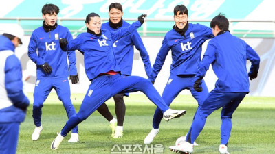 [포토]활기 넘치는 축구국가대표팀