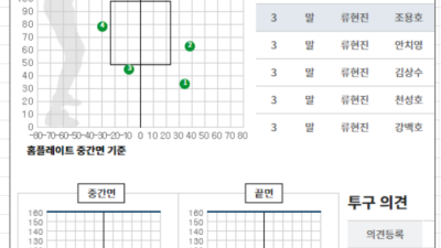 류현진 불만 토로한 그 공, 0.78㎝ 차이로 S존 하단을 통과하지 못했다 [SS 시선집중]