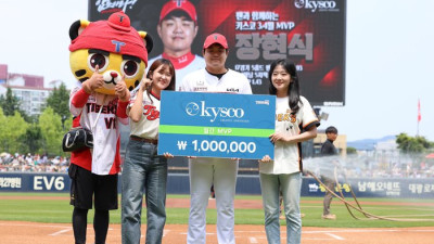 KIA 장현식, 구단 후원업체 ‘키스코’ 선정 4월 MVP