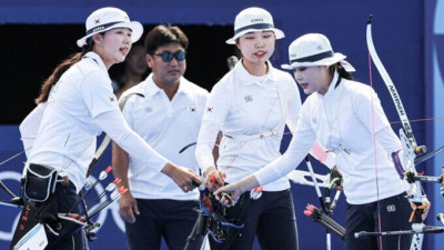 [속보] 한국 여자 양궁 대표팀 올림픽 단체전 10연패 달성