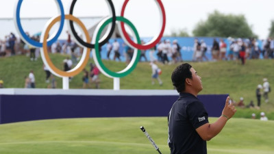 뜨거운 눈물 쏟은 김주형의 다짐 “대한민국 골프 국가대표로 LA 올림픽 무대에 다시 설 것을 약속합니다”