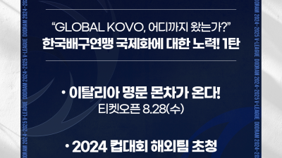 세계를 바라보는 KOVO… 伊 몬차와 슈퍼매치-日팀 초청한 컵대회까지