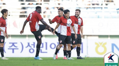 ‘회장사’ 부산 5골 화력쇼→안산 5-0 대파 ‘1부 승격향해 진격’…성남, 전경준 체제서 첫 승점 [K리그2]