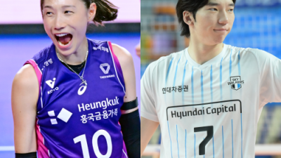 ‘6전 전승’ 이끈 김연경-‘토종 거포’ 허수봉… 남녀부 1R MVP 영예