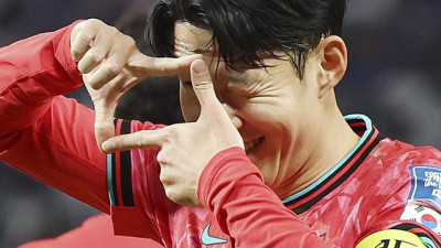 이대로 4연승 간다… 오세훈·손흥민 연속골 앞세운 한국, 쿠웨이트에 전반 2-0 앞서