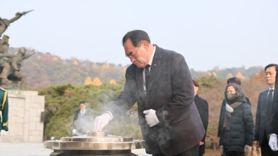 체육공단, 하형주 이사장 등 임직원 국립서울현충원에서 참배