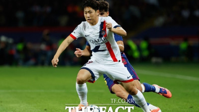 '무려 7골' PSG, 레버쿠젠 원정 UCL '대승'...이강인, 27분 '참전'