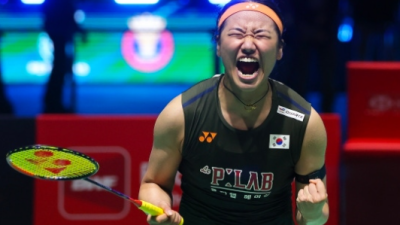 [속보] 안세영에 끝내 무너졌다…AN 미친수비, '올림픽 동메달' 日 오쿠하라 무너트렸다→1게임 21-17 따내