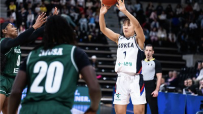 한국 여자농구, 세계 8위 강호 나이지리아에 17점 차 대승