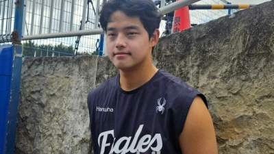 한화 문동주의 얼굴에 미소가 번졌다