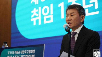 월드컵 뒤에 숨지 말기를…‘1심 패소’ 정몽규호에 주어진 마지막 결자해지 기회