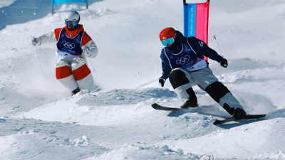 [올림픽] 정대윤, 남자 듀얼모굴 8강 탈락…킹즈버리와 대결서 완주 실패