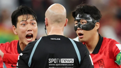 '손흥민 퇴장→벤투 퇴장' 한국과 지독한 악연 테일러 주심, 2026 북중미 월드컵 심판